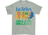 Maglietta The Beatles - "Ob-La-Di"" Da Donna RO2079 (L) (Grigio)"