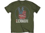 John Lennon - Maglietta Da Uomo/Donna Unisex RO2176 (L) (Verde Militare)