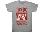 Ac/Dc - Maglietta "Highway To Hell World Tour 1979/1980"" Per Bambini/Donne Unisex RO456 (Xxl) (Grau)"