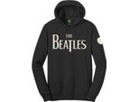 The Beatles - Felpa Con Cappuccio Logo Per Uomo/Donna Unisex RO616 (L) (Nero)