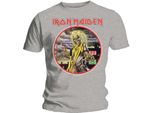 Iron Maiden - Maglietta "Killers"" Per Uomo/Donna Unisex RO865 (S) (Grigio Screziato)"
