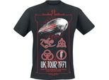 Led Zeppelin - Maglietta "Uk Tour '71"" Per Uomo/Donna Unisex RO927 (S) (Nero)"