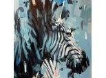 Frank Pretorius - Stampa Su Tela, Con Strisce PM6269 (40 Cm X 40 Cm) (Nero/Bianco/Blu)
