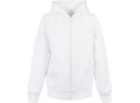 Build Your Brand - Felpa Con Cappuccio "Basic"" Con Zip A Tutta Lunghezza Per Bambini RW8949 (158-164) (Bianco)"