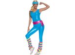 Barbie - Costume Sportivo "Deluxe"" - Donna BN5256 (L) (Blu/Rosa)"