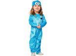 Sesame Street - Costume ''Cookie Monster'' - Bambini BN5441 (68) (Blu)
