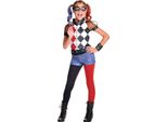 Dc Super Hero Girls - Costume "Deluxe"" '' Harley Quinn'' - Bambini BN5456 (L) (Rosso/Nero/Bianco)"