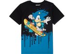 Sonic The Hedgehog - Maglietta Per Bambini NS6926 (122) (Nero/Blu)
