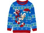 Sonic The Hedgehog - Maglia Per Bambini - Design Natalizio NS6924 (146-152) (Azzurro)