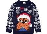 Paw Patrol - Maglia Per Bambini - Design Natalizio NS6949 (104) (Blu Navy)