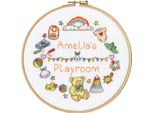 Fuori Produzione Set Per Punto Croce Bothy Threads Con Telaio Da Ricamo "La Mia Stanza Dei Giochi"", Schema Di Conteggio, XHS15, Diam. 17,5 Cm"