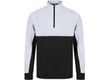 Finden & Hales - Top In Pile Con Zip Corta Per Bambini PC4714 (158) (Nero/Bianco)