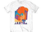 Aretha Franklin - Maglietta "Milton Graphic"" Per Uomo/Donna Unisex RO4989 (S) (Bianco)"
