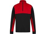 Finden & Hales - Top In Pile Con Zip Corta Per Bambini PC4714 (140) (Nero/Rosso)
