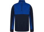 Finden & Hales - Top In Pile Con Zip Corta Per Bambini PC4714 (158) (Blu Navy/Royal)
