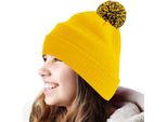 Beechfield - Berretto "Snowstar"" Per Uomo/Donna Unisex PC4146 (Taglia Unica) (Senape/Bianco Naturale)"