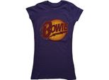 David Bowie - Maglietta Logo "Diamond Dogs"" Per Donna RO2866 (Xs) (Viola)"