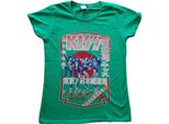 Kiss - Maglietta "Destroyer Tour 78"" Da Donna RO2826 (Xs) (Verde)"