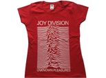 Joy Division - Maglietta "Unknown Pleasures"" Per Donna RO2890 (S) (Rot)"