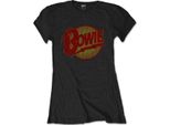 David Bowie - Maglietta "Diamond Dogs"" Da Donna RO2906 (Xs) (Nero)"