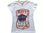 Kiss - Maglietta "Destroyer Tour 78"" Donna RO2826 (Xxl) (Bianco)"