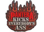 Pantera - Toppa Da Stirare "Kicks Everybody's Ass"" - Cotone RO3131 (Taglia Unica) (Nero/Rosso)"