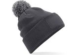 Beechfield - Berretto "Snowstar"" Per Uomo/Donna Unisex RW8795 (Taglia Unica) (Grigio Grafite/Grigio Chiaro)"