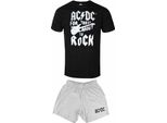 Ac/Dc - Pigiama Con Pantaloncini "For Those About To Rock"" Per Uomo/Donna Unisex RO2948 (M) (Nero/Grigio)"