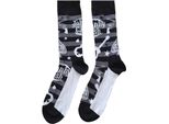Johnny Cash - Calze Alla Caviglia Per Uomo/Donna Unisex RO3467 (40,5 Eu - 45,5 Eu) (Nero/Bianco/Grigio)