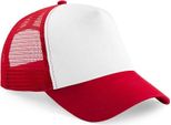 Beechfield - Cappello Trucker Per Bambini PC5325 (Taglia Unica) (Rosso/Bianco)
