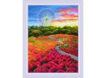 Kit Punto Croce Contato Riolis "Hitachi Seaside Park"", 30X40Cm, Fai Da Te"