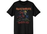 Iron Maiden - Maglietta "Number Of The Beast Run To The Hills"" Per Uomo/Donna Unisex RO3638 (Xxl) (Nero)"