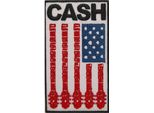Johnny Cash - Bandiera - Toppa - Cotone RO4330 (Taglia Unica) (Bianco/Rosso/Nero)