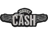 Johnny Cash - Wings - Toppa Da Applicare Con Il Ferro - Cotone RO4595 (Taglia Unica) (Nero/Grigio)