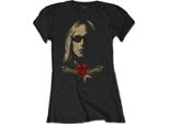 Tom Petty & The Heartbreakers - Maglietta Logo Da Donna RO4733 (L) (Nero)