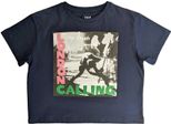 The Clash - Top Corto "London Calling"" Da Donna RO5658 (Xl) (Blu Navy)"