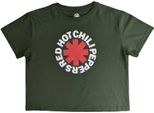 Red Hot Chilli Peppers - Top Corto "Classic Asterisk"" Da Donna RO5660 (Xl) (Verde)"