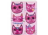 Unique Party - Sacchetti Per Feste, Gatto, Carta - Confezione Da 8 SG23480 (Taglia Unica) (Rosa)