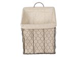 Cesto Portaoggetti Clayre & Eef 23X9X37 Cm Marrone Beige Ferro
