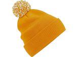 Cappello Invernale Da Bambina Beechfield Duo Extreme Snowstar RW243 (Taglia Unica) (Senape / Bianco Naturale)