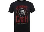 Johnny Cash - Maglietta "Man In Black"" Da Donna RO1316 (Xl) (Nero)"