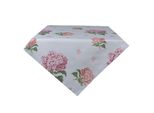 Tovaglia Clayre & Eef 100X100 Cm Blu Rosa Cotone Ortensia