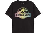 Jurassic Park - Maglietta Logo Per Ragazze TV1918 (128) (Nero)