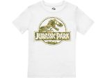 Jurassic Park - Maglietta Logo "Dino Camo"" Per Ragazzi TV1921 (128) (Bianco/Verde)"