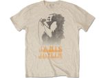 Janis Joplin - Maglietta "Working The Mic"" Per Uomo/Donna Unisex RO5413 (M) (Sand)"