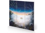 Julia Crossland - Lavagna "A Winter Dawn"", Quadrata PM5610 (30 Cm X 30 Cm) (Bianco/Blu/Nero)"