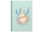 Rnk Verlag 46813 Rnk Verlag Notizbuch "Axolotl"", Din A5, 96 Blatt, Kariert"