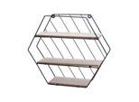 Mensola Da Parete Excellent Houseware, Mdf/Metallo, 31X9X35 Cm, Nero/Marrone
