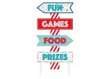 Unique Party - Carnevale - Decorazione Per Feste - Cartone SG22215 (Taglia Unica) (Bianco/Rosso/Blu)