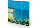 Julia Crossland - Lavagna Quadrata PM5580 (30 Cm X 30 Cm) (Blu/Verde/Beige)
